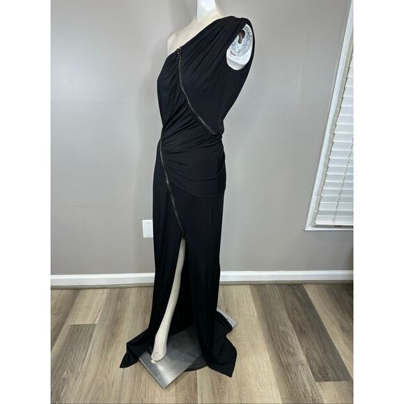 TOM FORD  Zip Detail One Shoulder Jersey Gown IT38/US 2 $4,480 - Picture 4 of 11